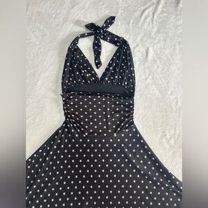 black polka dot dress